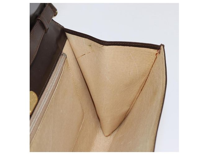 Borsa a Spalla in Pelle Marrone Scuro Gucci Oro 406 004 2008 Auth 161069 D'oro - vista 19