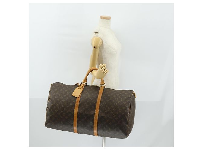 LOUIS VUITTON Borsa Boston Monogram Keepall 60 M41422 LV Auth ar13883 Monogramma - vista 23