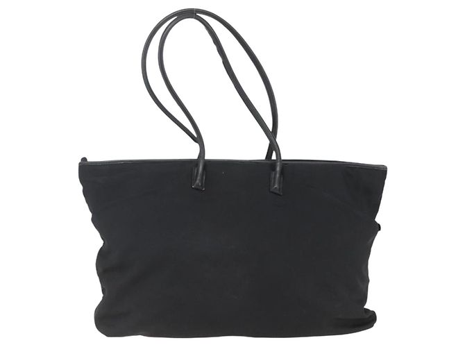 Gucci Borsa Tote in Nylon Nera Argento 002 2123 0455 Auth gh1622 Nero - vista 2
