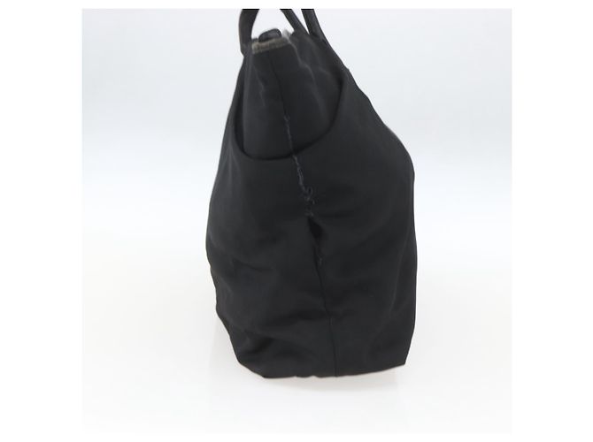 Gucci Borsa Tote in Nylon Nera Argento 002 2123 0455 Auth gh1622 Nero - vista 4