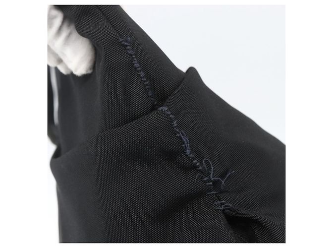 Gucci Borsa Tote in Nylon Nera Argento 002 2123 0455 Auth gh1622 Nero - vista 5