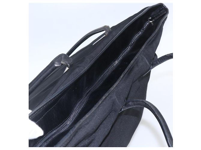 Gucci Borsa Tote in Nylon Nera Argento 002 2123 0455 Auth gh1622 Nero - vista 7