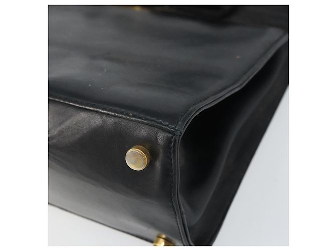 Borsa a mano Vala in pelle 2 in 1 nera e oro Auth 161693 di Salvatore Ferragamo Nero D'oro - vista 10