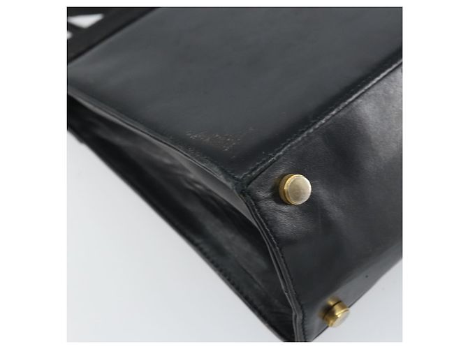 Borsa a mano Vala in pelle 2 in 1 nera e oro Auth 161693 di Salvatore Ferragamo Nero D'oro - vista 17