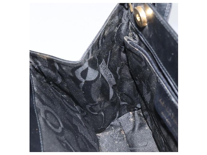 Borsa a mano Vala in pelle 2 in 1 nera e oro Auth 161693 di Salvatore Ferragamo Nero D'oro - vista 20