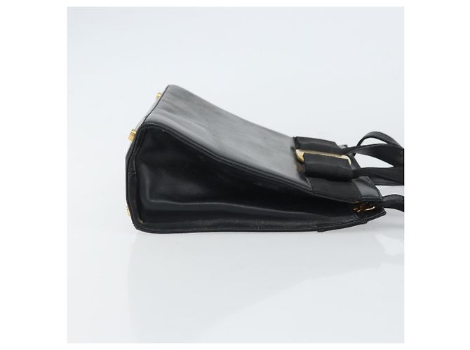 Borsa a mano Vala in pelle 2 in 1 nera e oro Auth 161693 di Salvatore Ferragamo Nero D'oro - vista 3