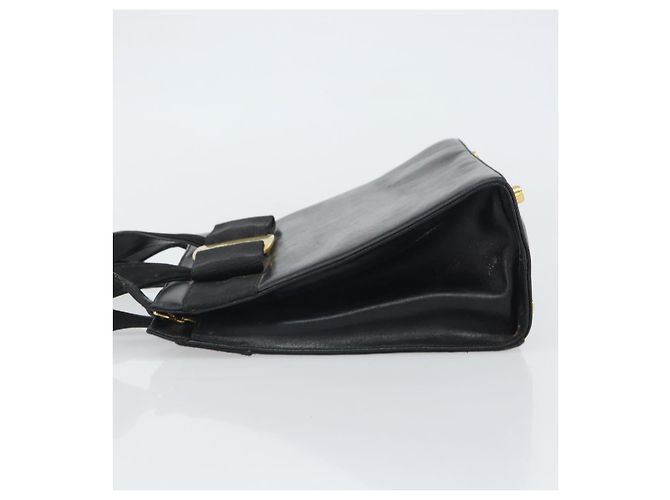 Borsa a mano Vala in pelle 2 in 1 nera e oro Auth 161693 di Salvatore Ferragamo Nero D'oro - vista 4