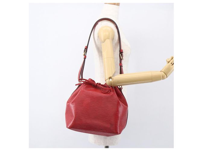 Noe LOUIS VUITTON Bolso de Hombro Petit Noé Epi Rojo M44107 LV Auth 161161 Roja - vista 20