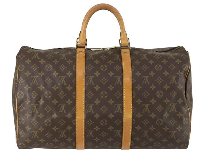 LOUIS VUITTON Borsa Boston Monogram Keepall 50 M41426 LV Auth 159645 Monogramma - vista 2