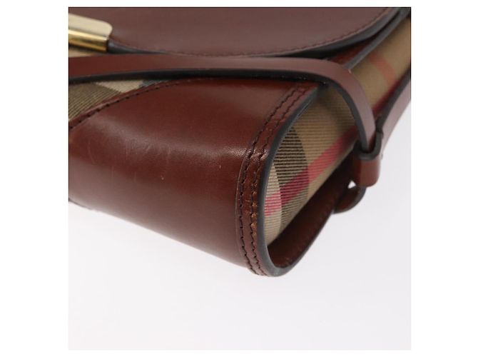 Burberry Borsa a Spalla in Pelle Marrone Oro Auth 160721 D'oro - vista 14