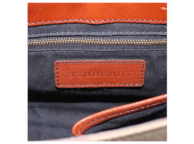 Burberry Borsa a Spalla in Pelle Marrone Oro Auth 160721 D'oro - vista 18