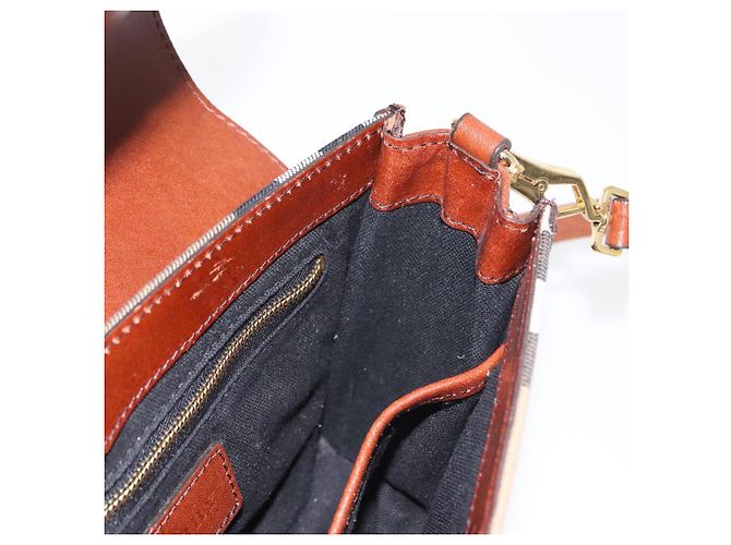 Burberry Borsa a Spalla in Pelle Marrone Oro Auth 160721 D'oro - vista 19