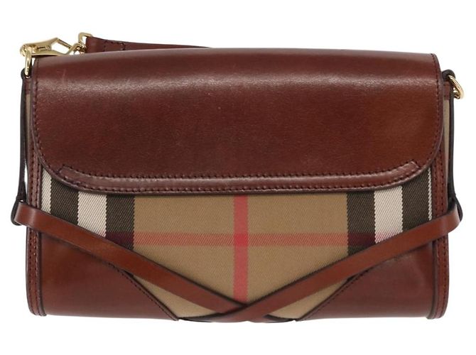 Burberry Borsa a Spalla in Pelle Marrone Oro Auth 160721 D'oro - vista 2