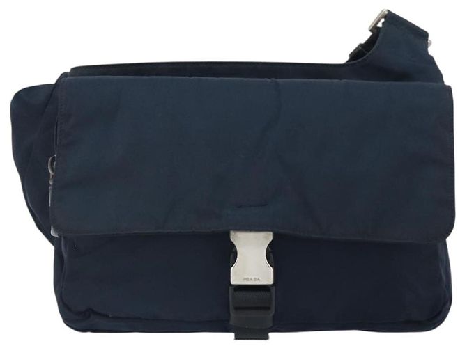 Borsa a Spalla PRADA in Nylon Blu Navy Argento Autentica 161779 - vista 13