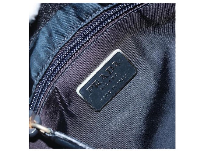 Borsa a Spalla PRADA in Nylon Blu Navy Argento Autentica 161779 - vista 22