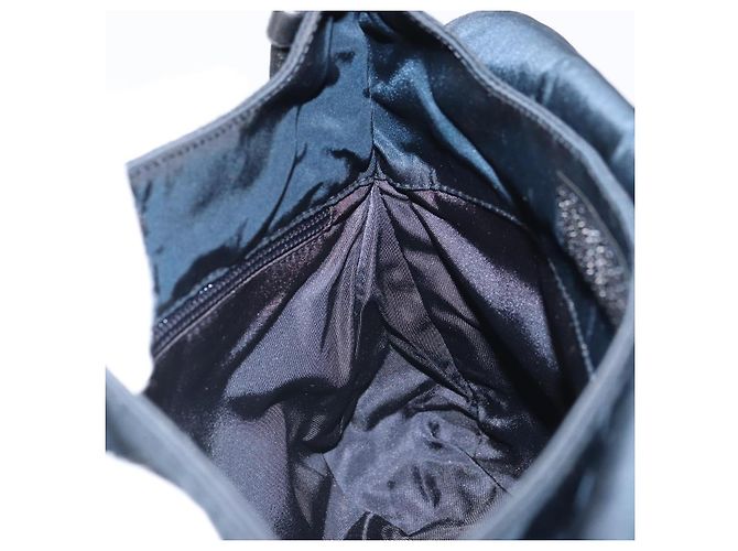 Borsa a Spalla PRADA in Nylon Blu Navy Argento Autentica 161779 - vista 23