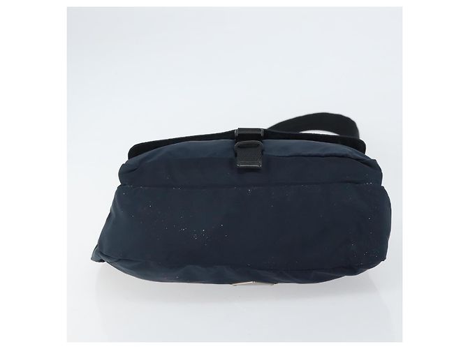 Borsa a Spalla PRADA in Nylon Blu Navy Argento Autentica 161779 - vista 5