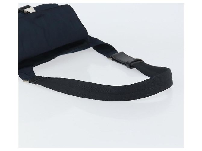 Borsa a Spalla PRADA in Nylon Blu Navy Argento Autentica 161779 - vista 7