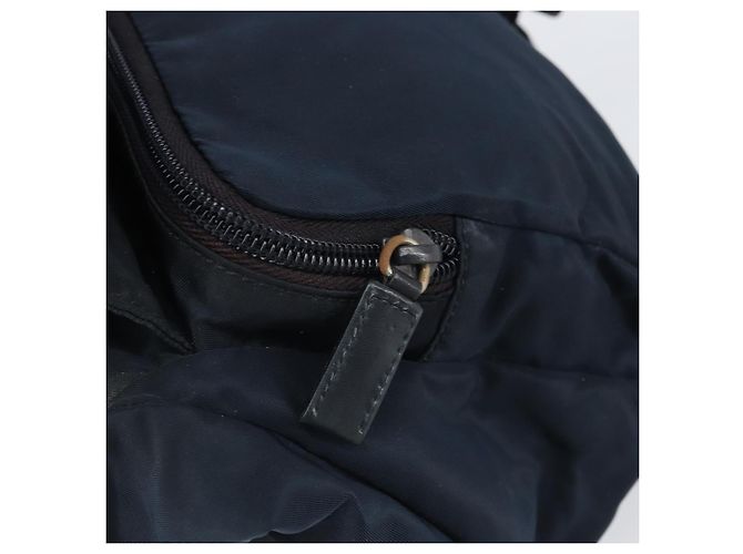 Borsa a Spalla PRADA in Nylon Blu Navy Argento Autentica 161779 - vista 9