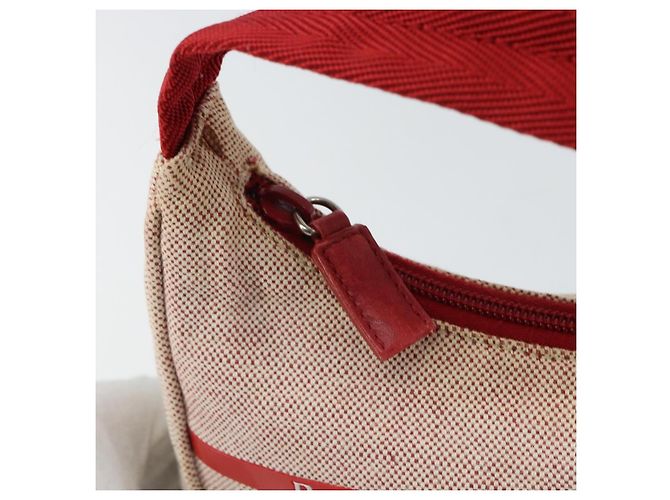 PRADA Sporttasche aus Canvas Grau Rot Auth hk3258 Braun - Ansicht 10