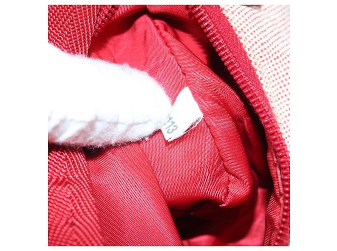 PRADA Sporttasche aus Canvas Grau Rot Auth hk3258 Braun - Ansicht 12
