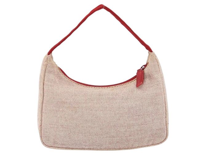PRADA Sporttasche aus Canvas Grau Rot Auth hk3258 Braun - Ansicht 2