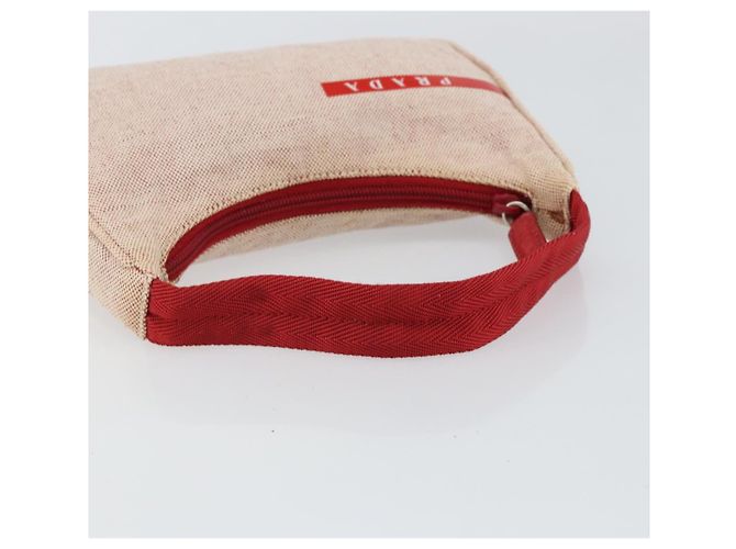 PRADA Sporttasche aus Canvas Grau Rot Auth hk3258 Braun - Ansicht 7