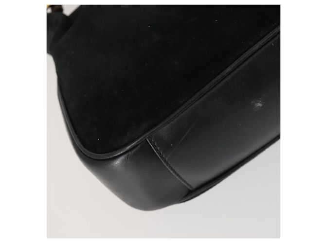 Bamboo Borsa a mano GUCCI in pelle scamosciata 2 in 1 nera e oro 0013754 Auth 160497 Nero D'oro - vista 17