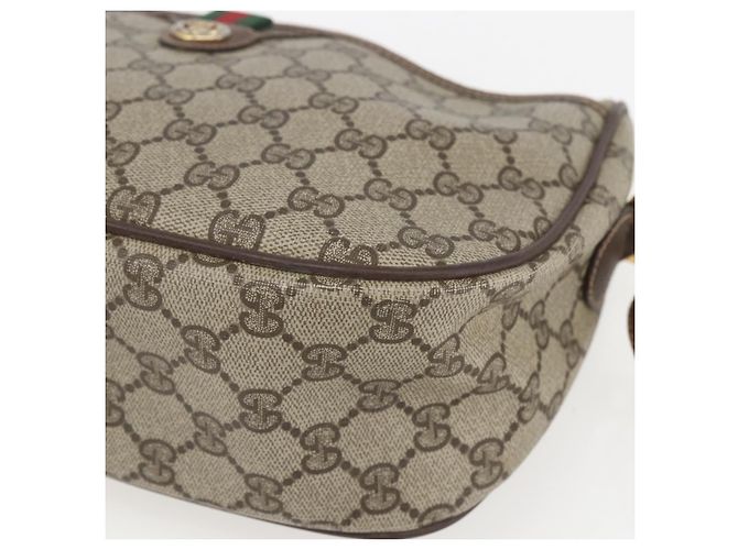 Borsa a Spalla Gucci GG Supreme Web Sherry Line PVC Beige 89 02 077 Auth 160926 - vista 14