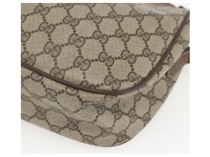 Borsa a Spalla Gucci GG Supreme Web Sherry Line PVC Beige 89 02 077 Auth 160926 - vista 16