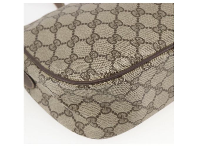 Borsa a Spalla Gucci GG Supreme Web Sherry Line PVC Beige 89 02 077 Auth 160926 - vista 17