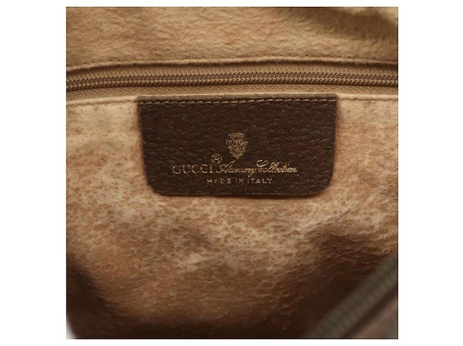 Borsa a Spalla Gucci GG Supreme Web Sherry Line PVC Beige 89 02 077 Auth 160926 - vista 19