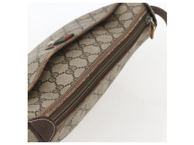 Borsa a Spalla Gucci GG Supreme Web Sherry Line PVC Beige 89 02 077 Auth 160926 - vista 6