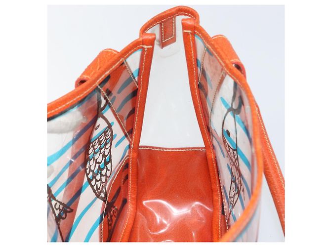 PRADA Borsa a Mano in Vinile Trasparente Argento Autentica 161719 - vista 18