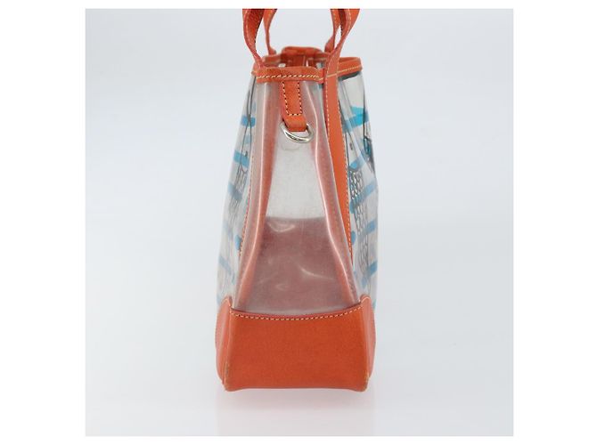 PRADA Borsa a Mano in Vinile Trasparente Argento Autentica 161719 - vista 4