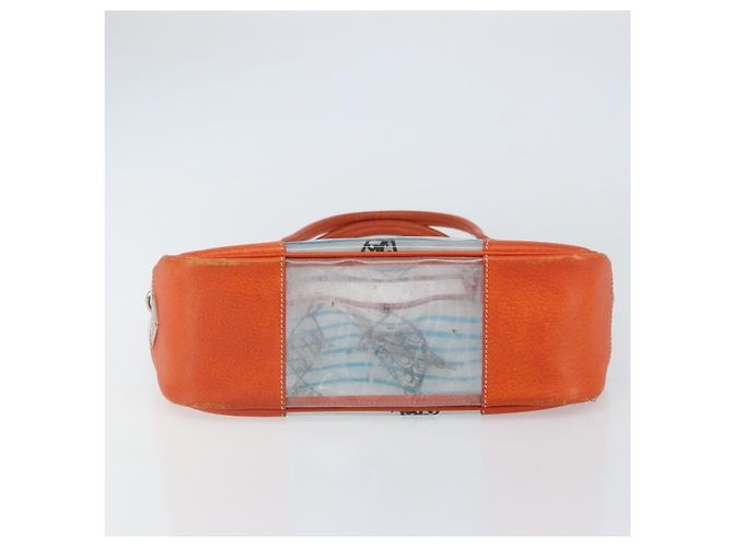 PRADA Borsa a Mano in Vinile Trasparente Argento Autentica 161719 - vista 5