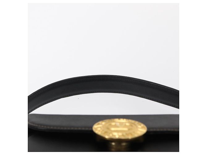 VALENTINO Borsa a mano in pelle nera e oro Auth hk3312 Nero D'oro - vista 14