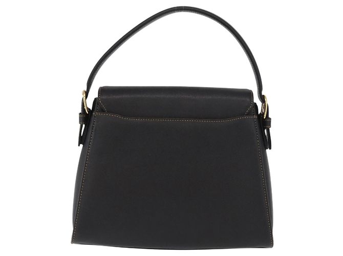 VALENTINO Borsa a mano in pelle nera e oro Auth hk3312 Nero D'oro - vista 2