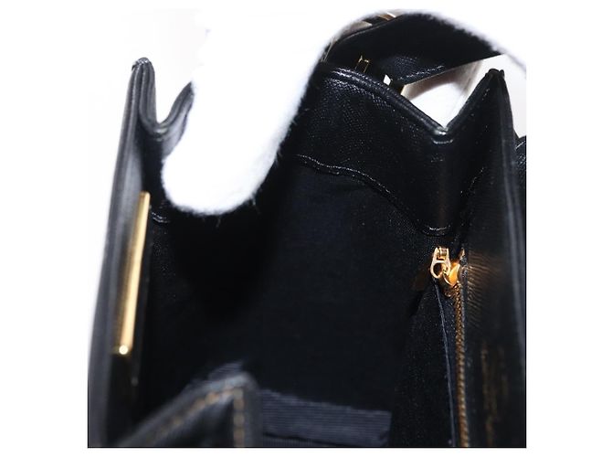 VALENTINO Borsa a mano in pelle nera e oro Auth hk3312 Nero D'oro - vista 21