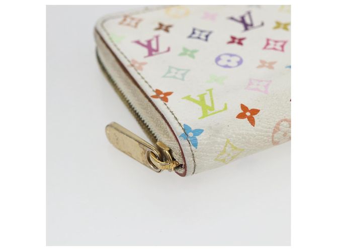 LOUIS VUITTON Monogram Multicolor Zippy Coin Purse White M93741 LV Auth 163014 - view 14