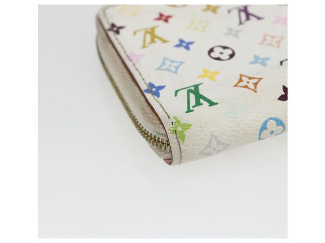 LOUIS VUITTON Monogram Multicolor Zippy Coin Purse White M93741 LV Auth 163014 - view 16
