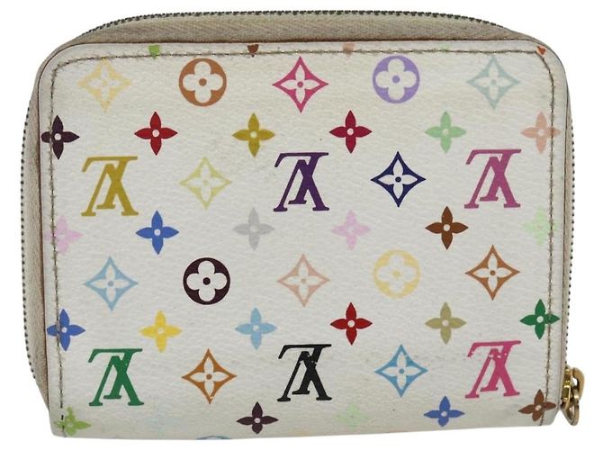LOUIS VUITTON Monogram Multicolor Zippy Coin Purse White M93741 LV Auth 163014 - view 2