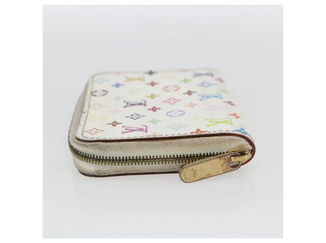 LOUIS VUITTON Monogram Multicolor Zippy Coin Purse White M93741 LV Auth 163014 - view 3