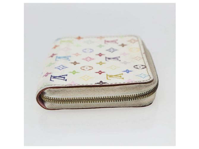 LOUIS VUITTON Monogram Multicolor Zippy Coin Purse White M93741 LV Auth 163014 - view 4