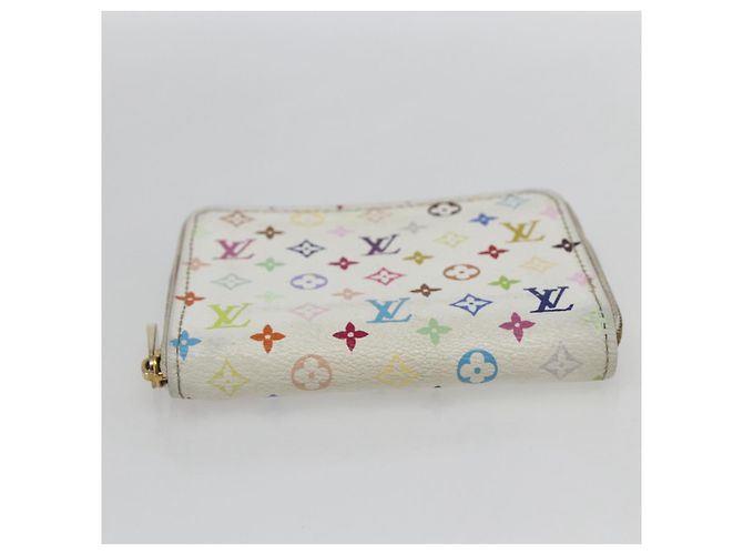 LOUIS VUITTON Monogram Multicolor Zippy Coin Purse White M93741 LV Auth 163014 - view 6