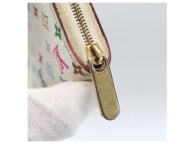 LOUIS VUITTON Monogram Multicolor Zippy Coin Purse White M93741 LV Auth 163014 - view 8