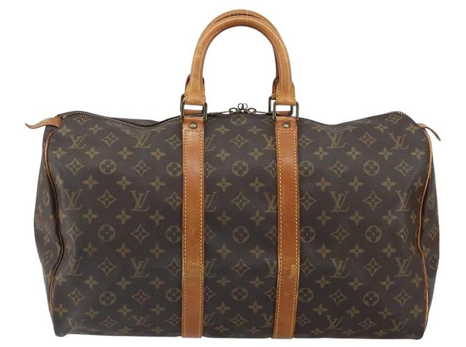 LOUIS VUITTON Borsa Boston Monogram Keepall 45 M41428 LV Auth am10382 Monogramma - vista 13