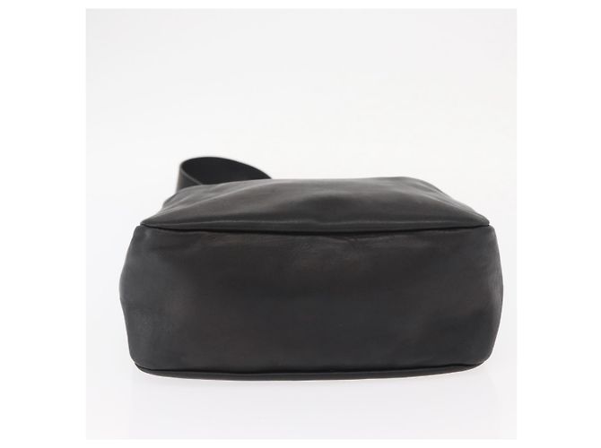 Borsa a Spalla Gancini in Pelle Nera e Oro Salvatore Ferragamo Auth hk3306 Nero D'oro - vista 5