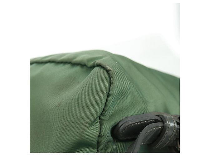PRADA Rucksack aus Nylon Silber Hellgrün Auth 161541 - Ansicht 19