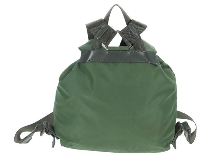 PRADA Rucksack aus Nylon Silber Hellgrün Auth 161541 - Ansicht 2